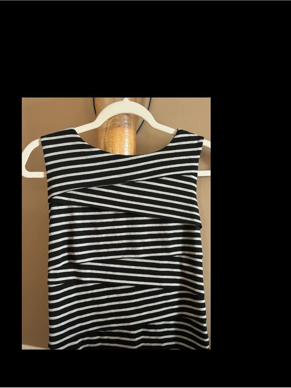 Verve Ami Black & White Striped Tank